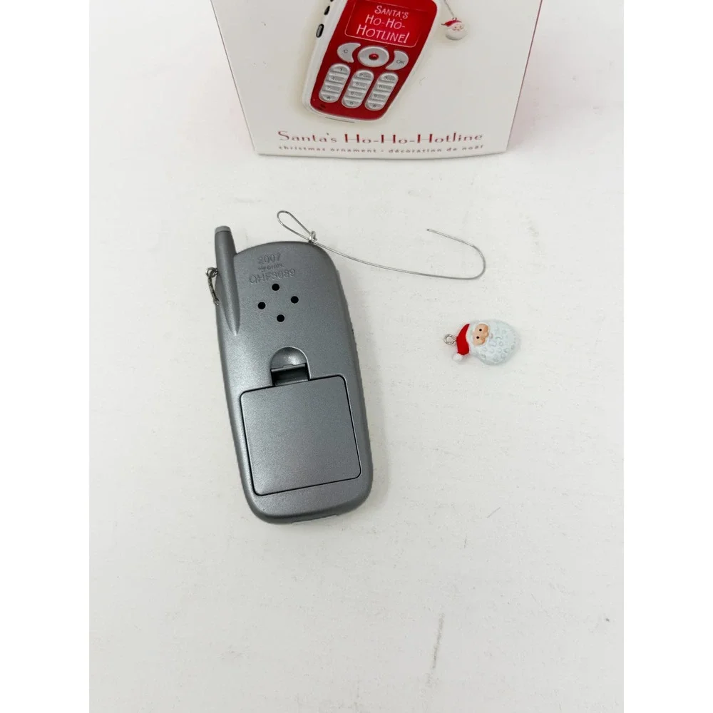 Hallmark Keepsake 2007 Santa's Ho Ho Hotline Magic Light Sound Ornament Box